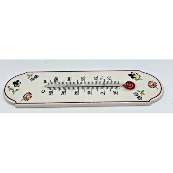 VILLEROY & BOCH "Petite Fleur" VITRO Ceramic Thermometer 9 3/4” Luxembourg - Picture 9 of 12